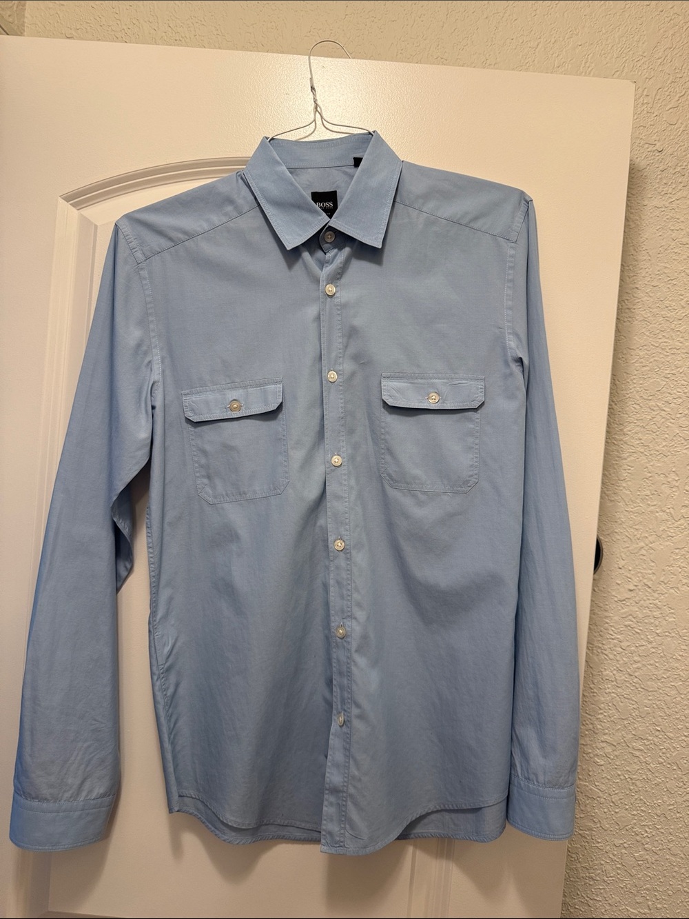 Hugo Boss Light Blue Long-Sleeve Button Shirt, Slim Fit